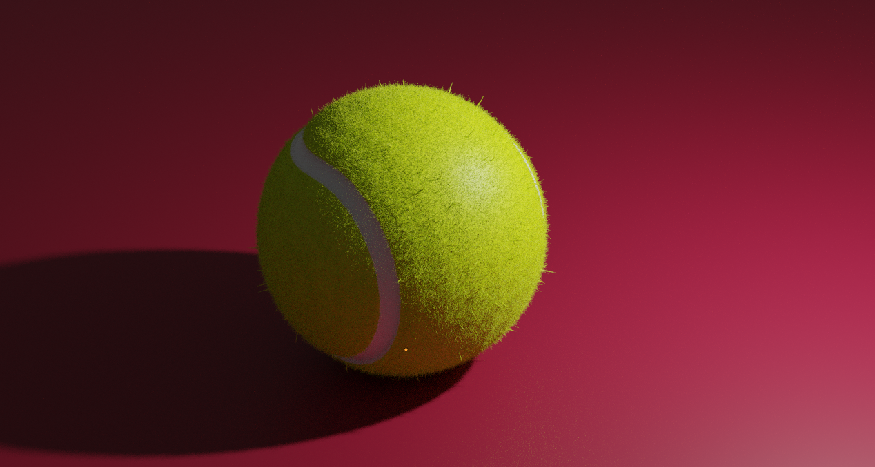 balle de tennis 3D blender